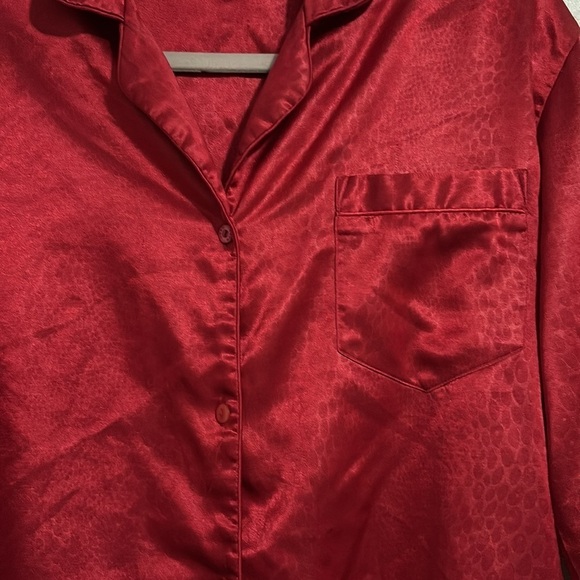 KATHRYN Bright red robe with flannel lining inside in size S Bathrobe - Picture 2 of 7